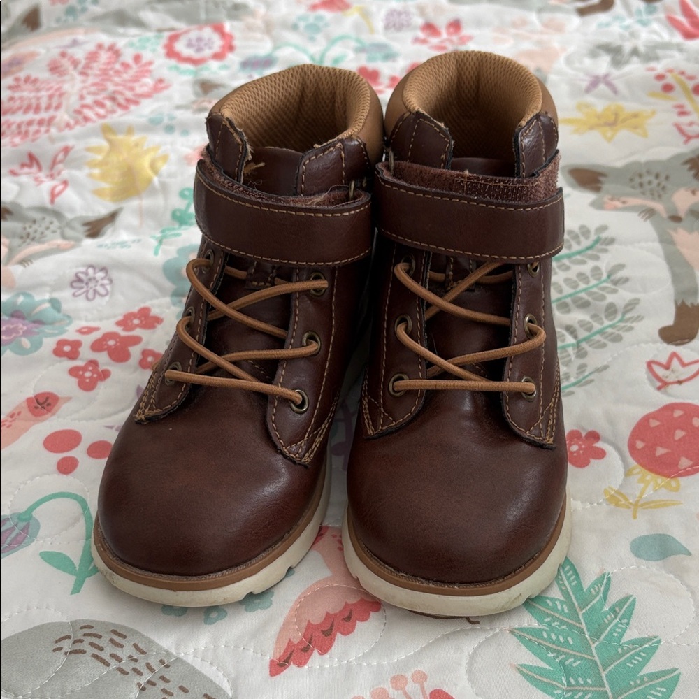 Stride Rite Kids Brown Leather Look Ankle Boots - Unbranded